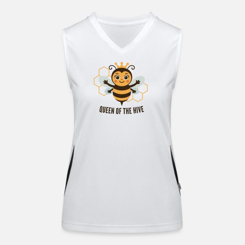Queen Bee mit Krone Funktionelles Kontrast-Tank Top für Frauen