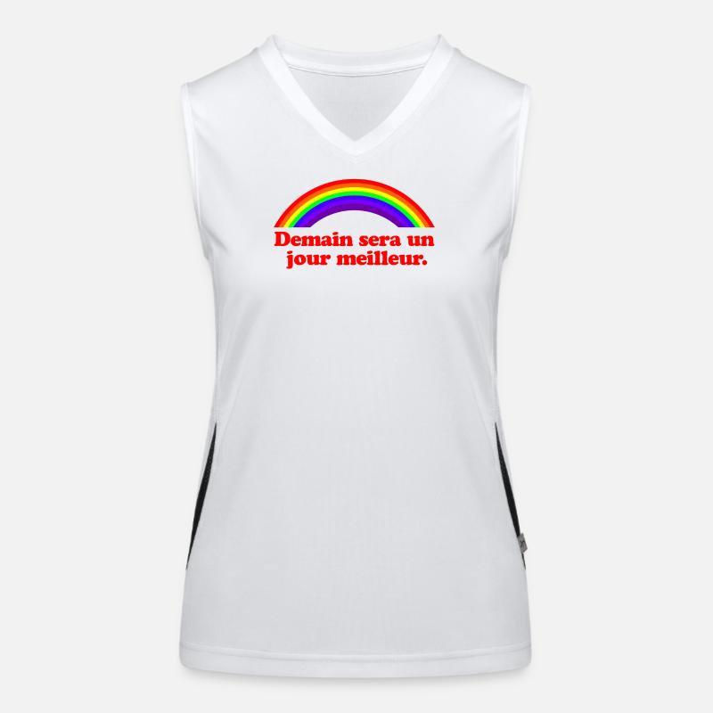 Tomorrow Will Be a Better Day - Rainbow Women's Functional Contrast Tank Top