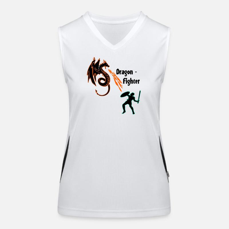 Drachenkaempfer Funktionelles Kontrast-Tank Top für Frauen