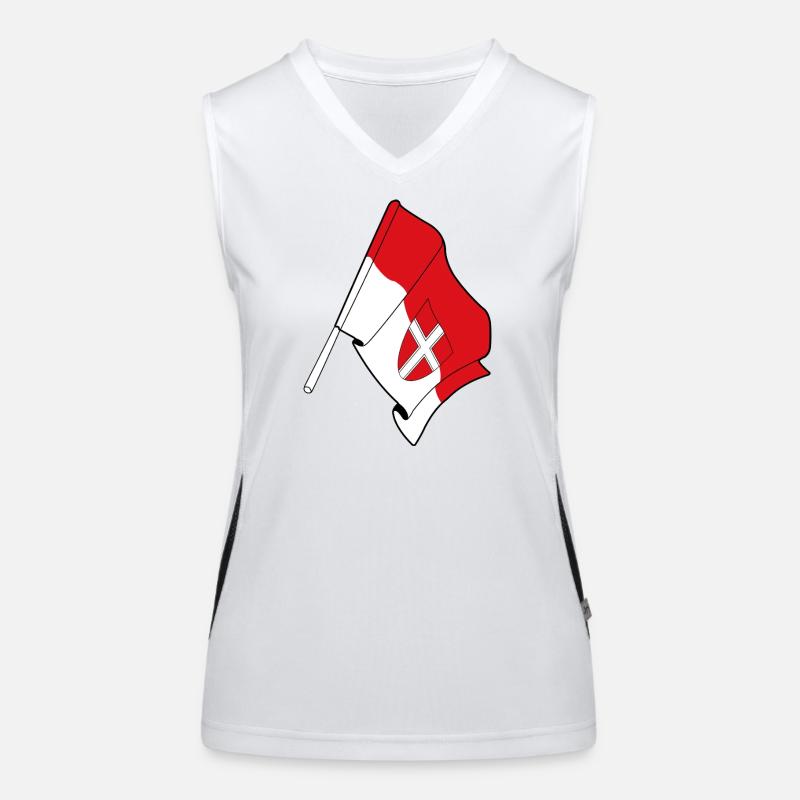 Drapeau du comté de Wien Débardeur respirant contrasté Femme