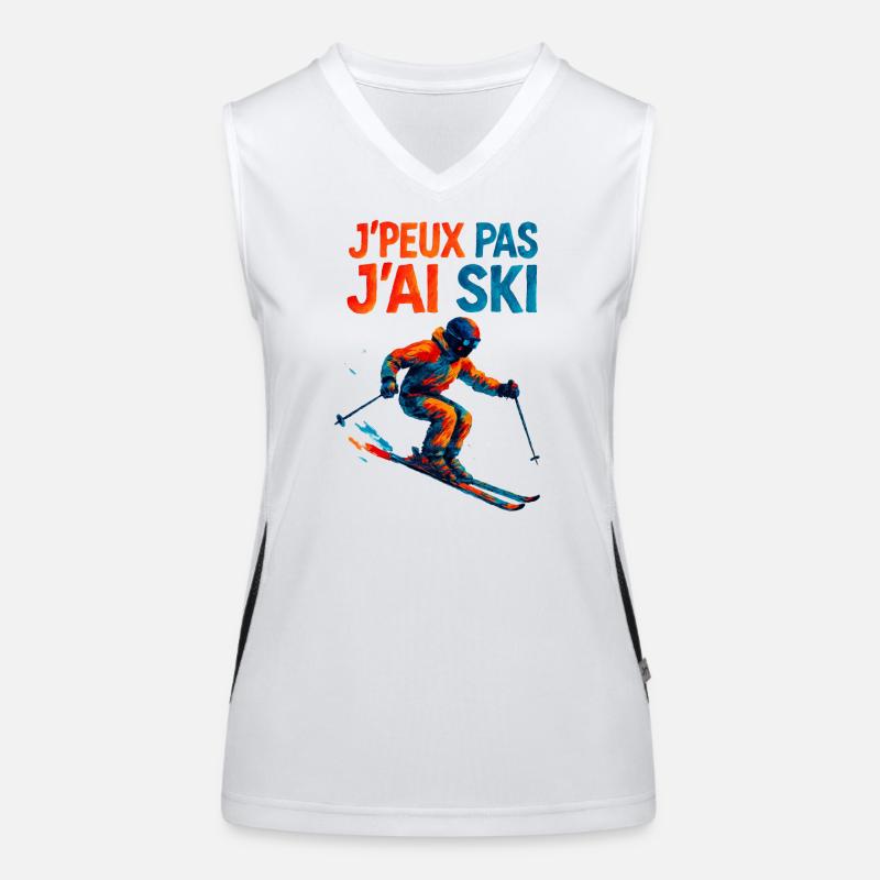 I can't I ski Women's Functional Contrast Tank Top