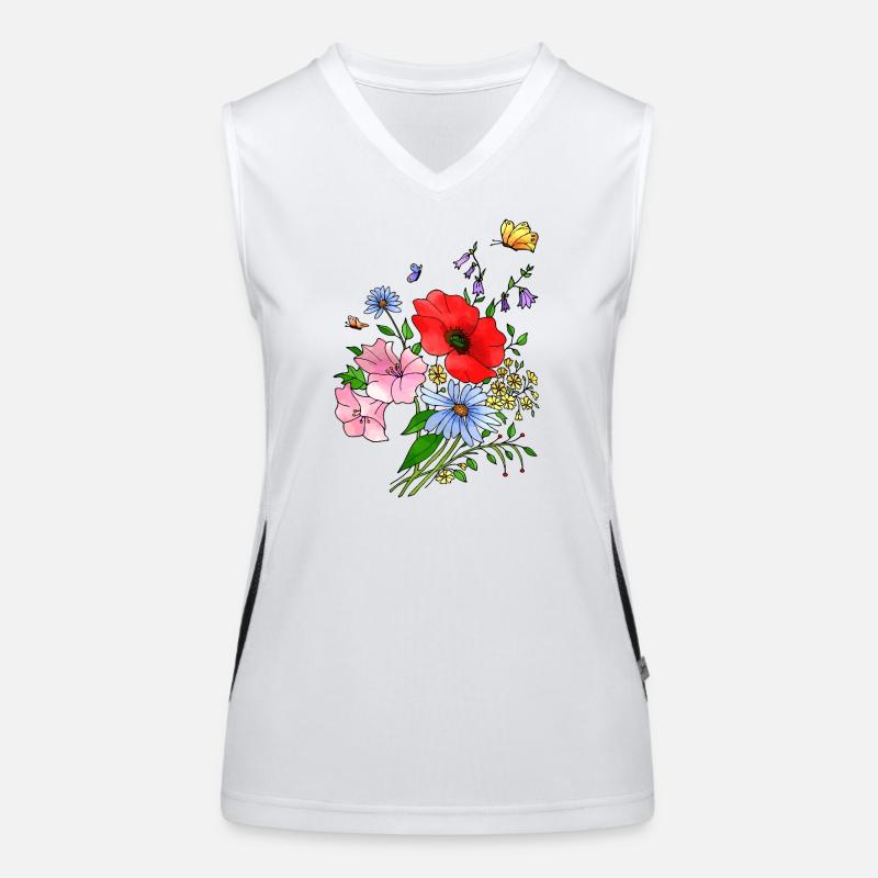 Fleur Débardeur respirant contrasté Femme