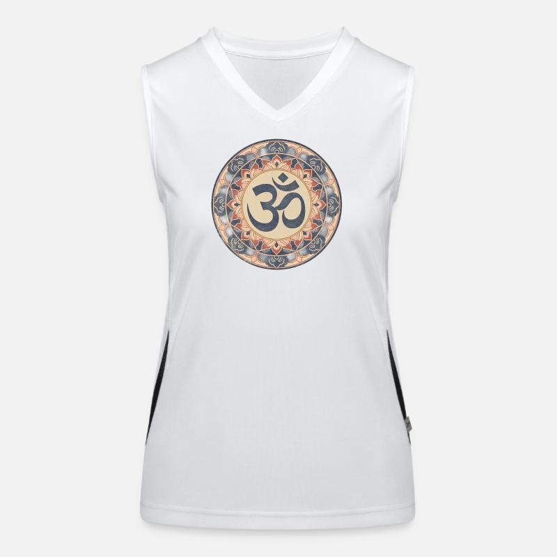 Om Mandala Zen Pattern Débardeur respirant contrasté Femme