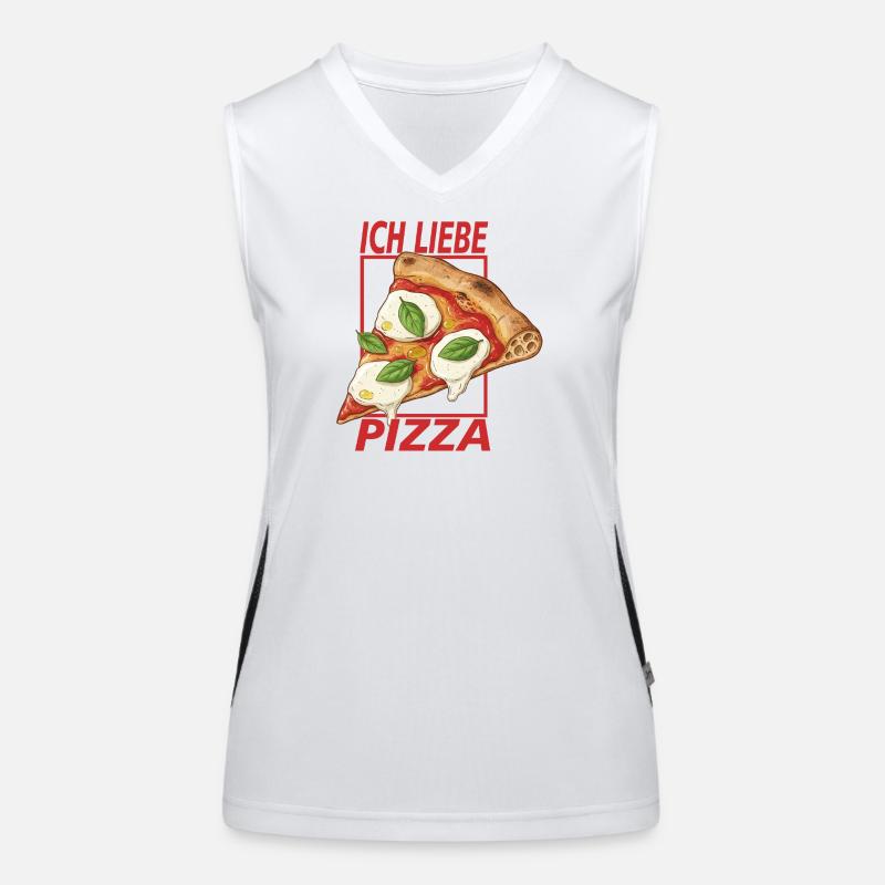 J’adore la pizza Débardeur respirant contrasté Femme