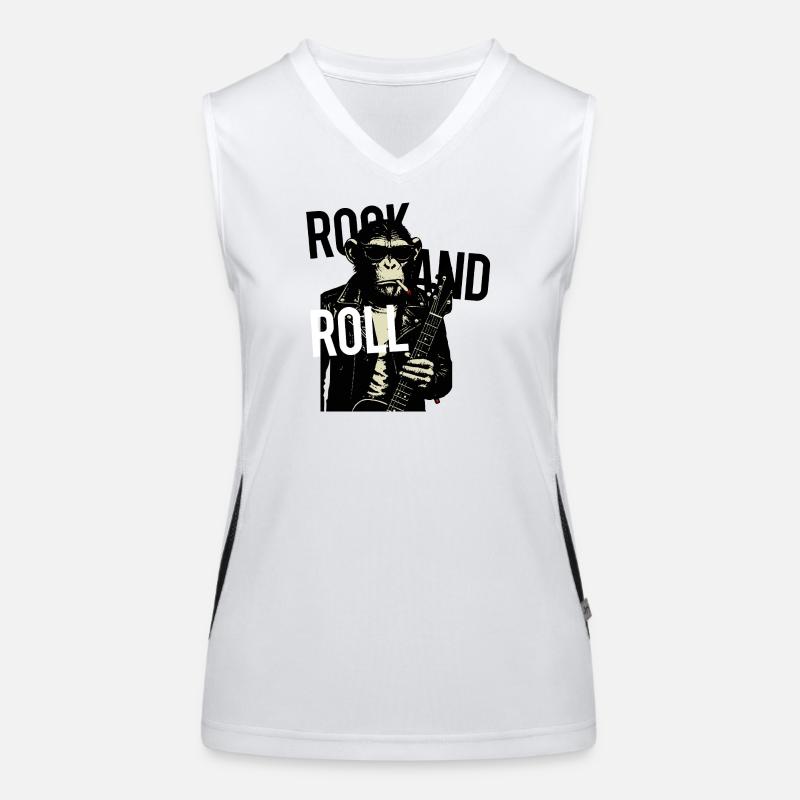 Rollin Monkey Rock Funktionelles Kontrast-Tank Top für Frauen
