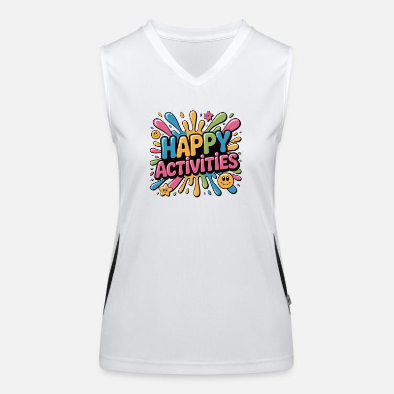 Activités joyeuses Explosion d’éclaboussures Débardeur respirant contrasté Femme