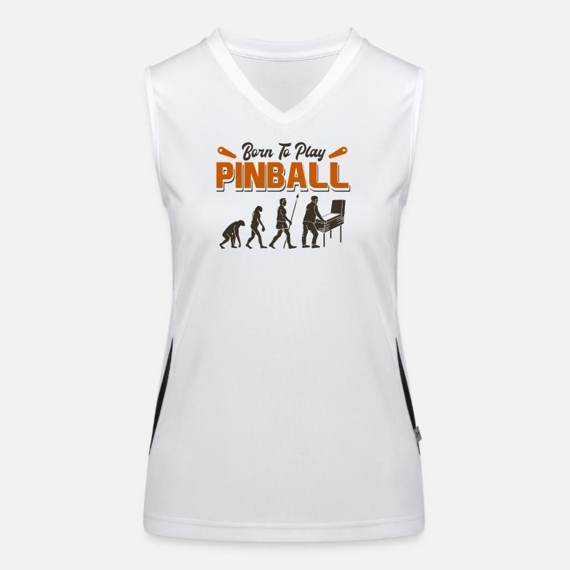 Évolution du flipper - Design drôle de joueur d’arcade Débardeur respirant contrasté Femme