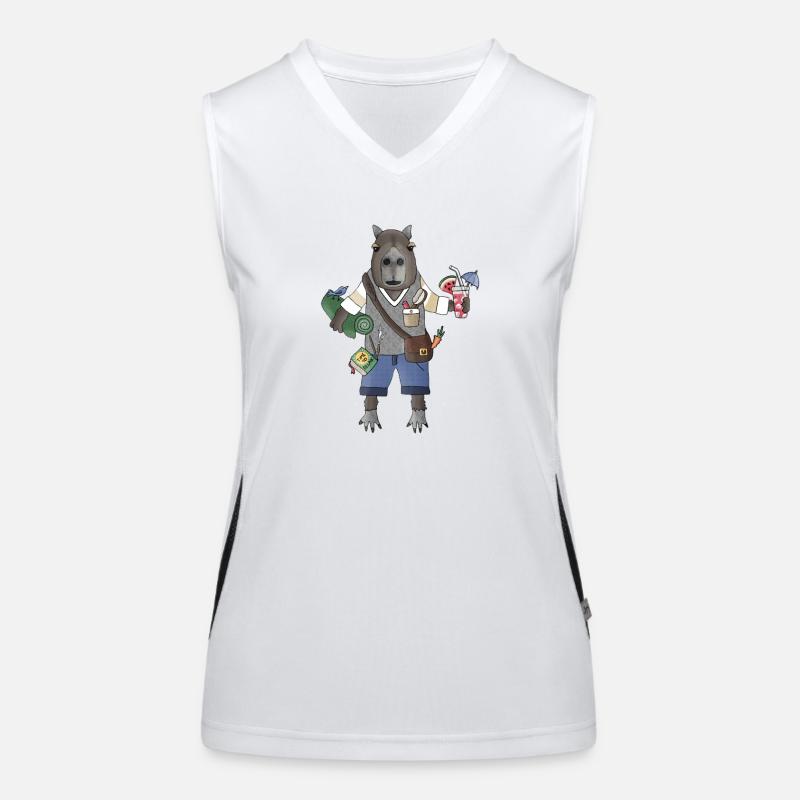Capybara Chill Mode Funktionelles Kontrast-Tank Top für Frauen