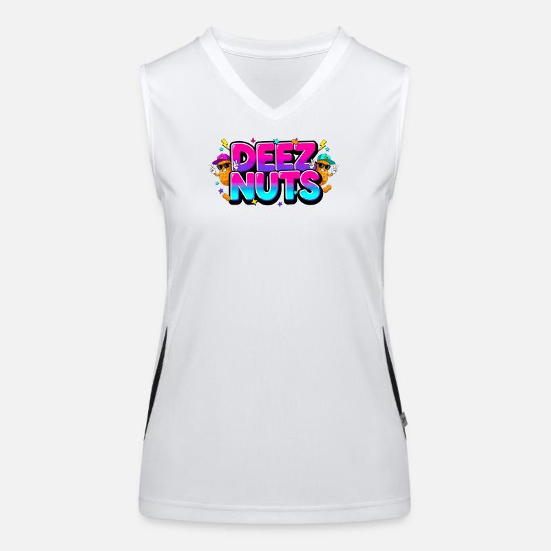 Deez Nuts – lustiges Graffiti Bunt Funktionelles Kontrast-Tank Top für Frauen