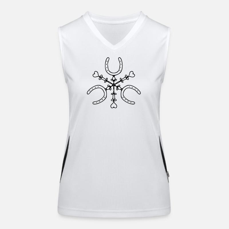 Horseshoe Pattern Women's Functional Contrast Tank Top