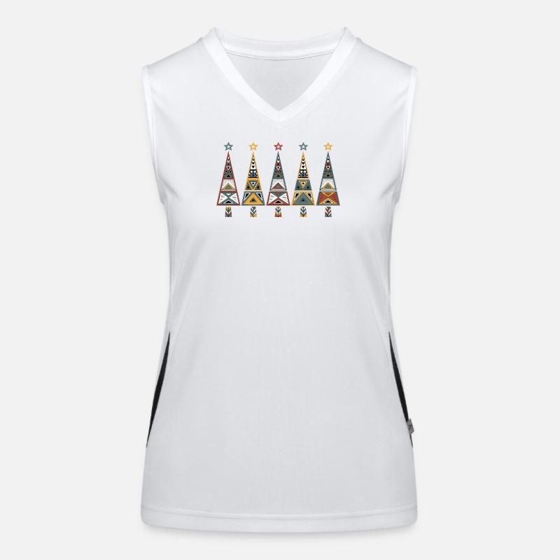 Afrika-Weihnachtsbaum Funktionelles Kontrast-Tank Top für Frauen