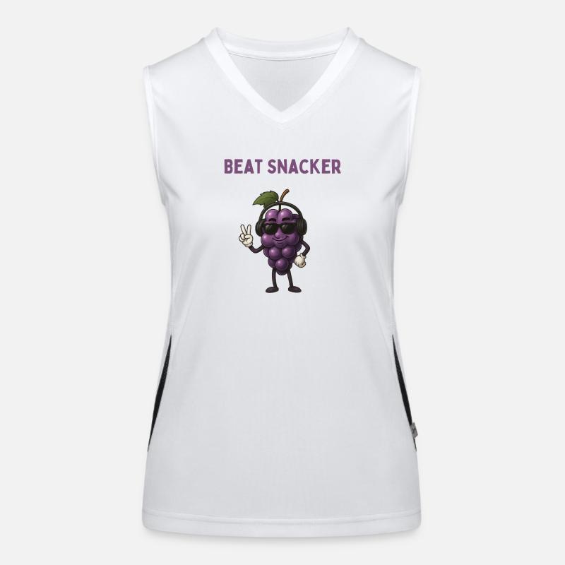 Beat Snacker Traube Kopfhörer Funktionelles Kontrast-Tank Top für Frauen