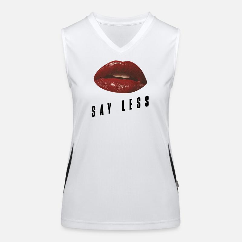 Red Lips Minimal – Bold Statement Funktionelles Kontrast-Tank Top für Frauen