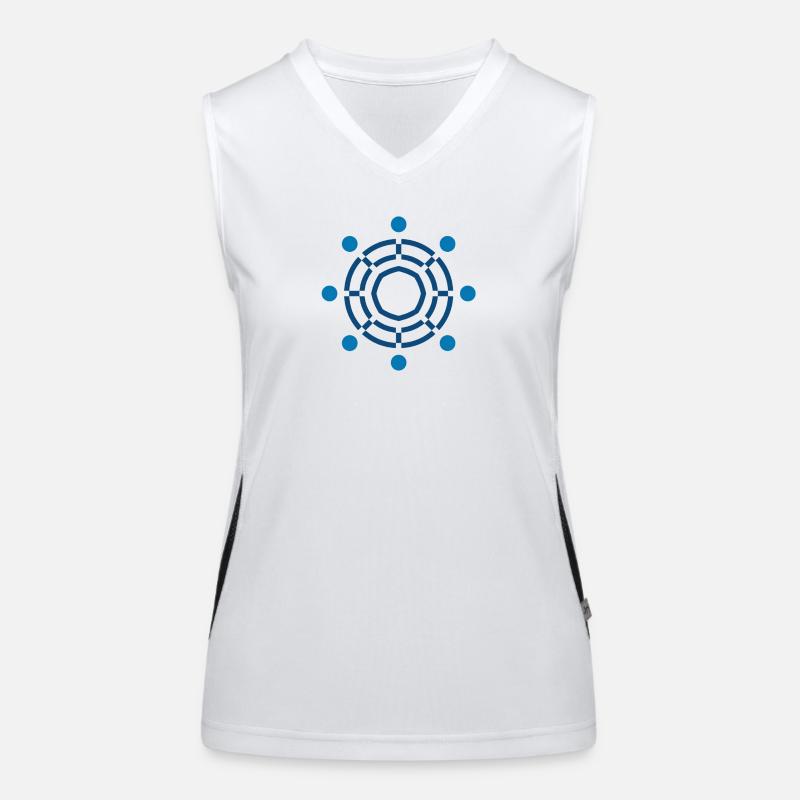Circle Mandala Network Women's Functional Contrast Tank Top