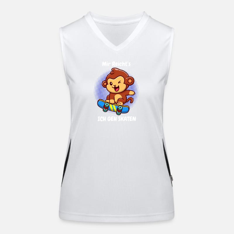 I've had enough, I'm going skating, monkey! Women's Functional Contrast Tank Top