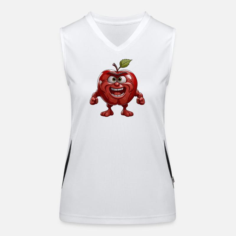 Apfel Funktionelles Kontrast-Tank Top für Frauen