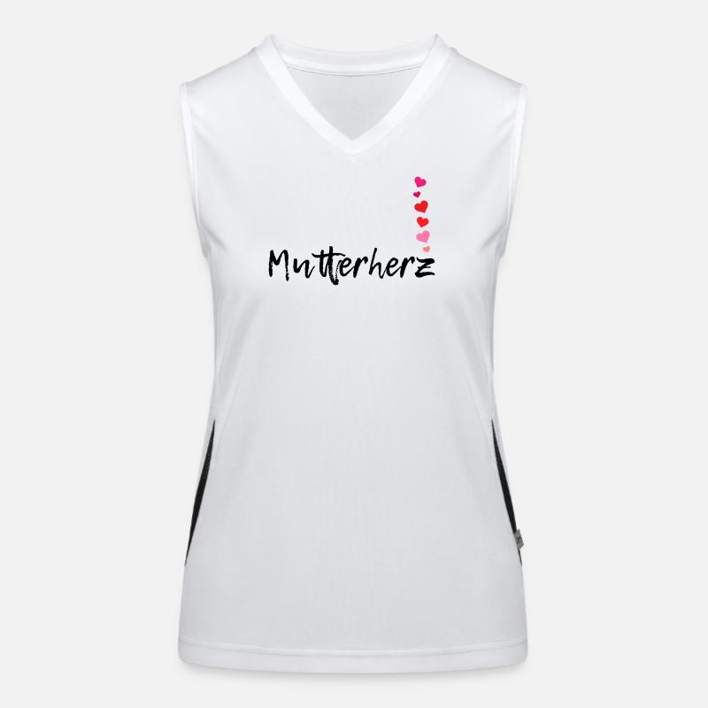 Mutterherz Herzen Mama Liebe Muttertag Geschenk Funktionelles Kontrast-Tank Top für Frauen