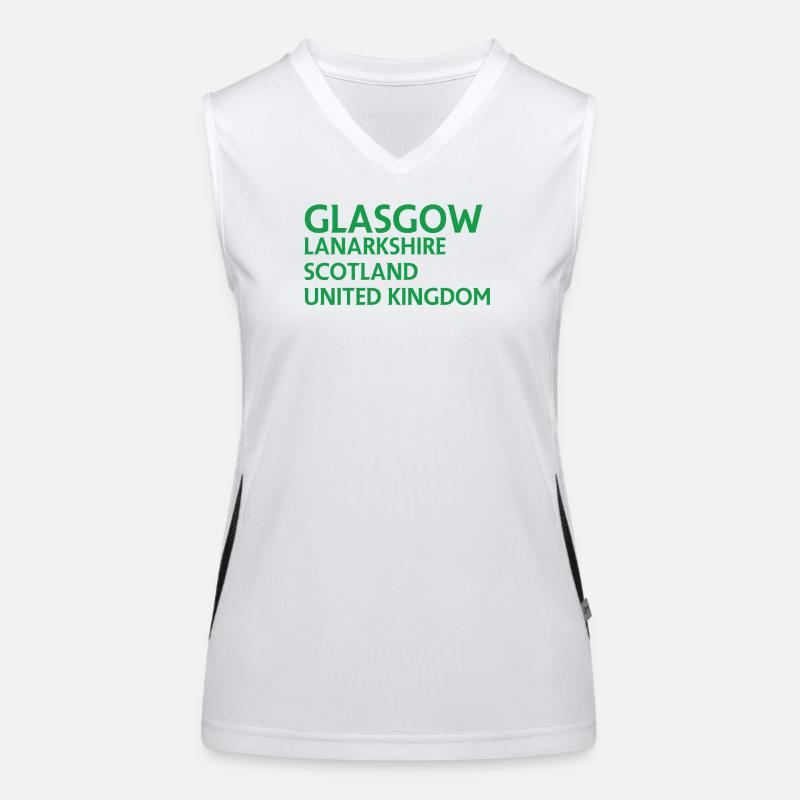 Glasgow – Scotland Textdesign Women's Functional Contrast Tank Top