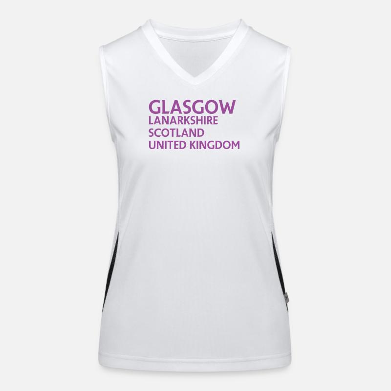 Glasgow – Scotland Textdesign Women's Functional Contrast Tank Top