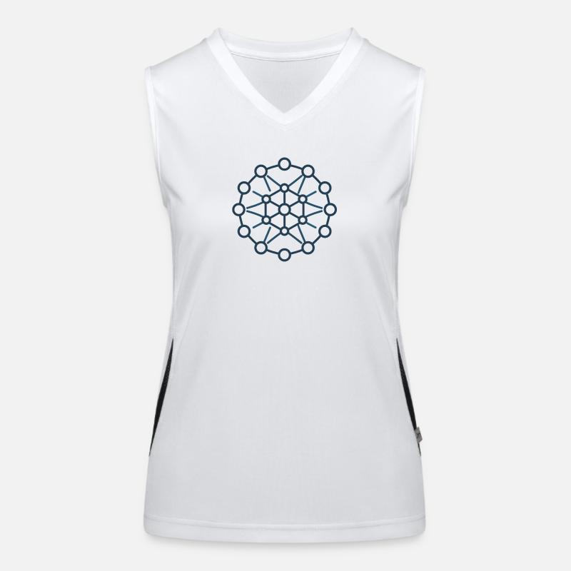 Network Nodal Star Pattern Women's Functional Contrast Tank Top