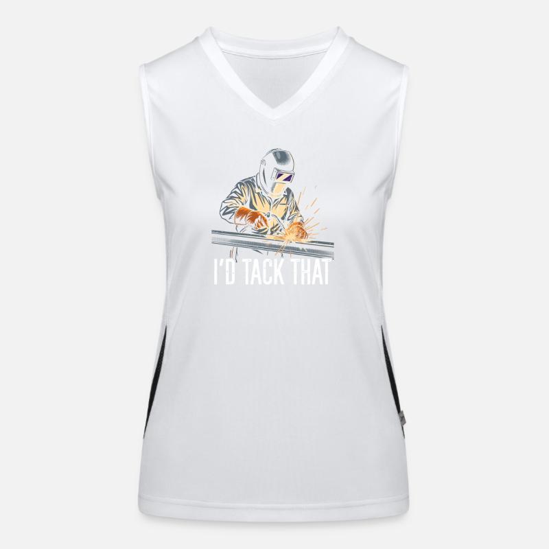 Welding Sparks I'D TACK THAT Women's Functional Contrast Tank Top