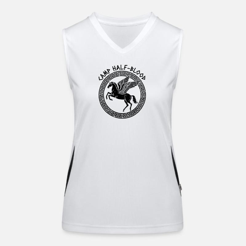 Camp Halbblut Fliegendes Pferd Camping Halbblut Funktionelles Kontrast-Tank Top für Frauen