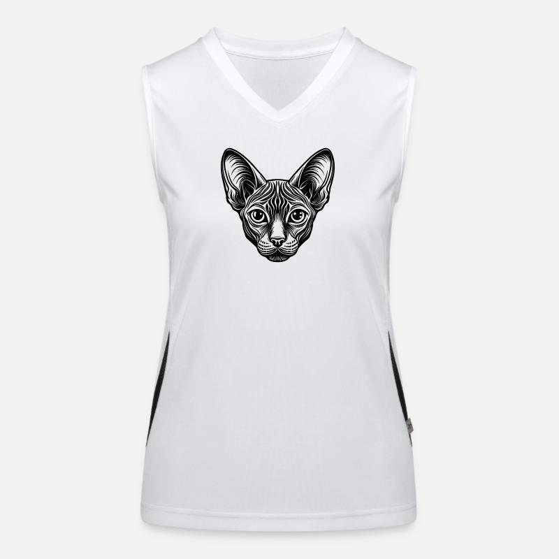 Chat Sphynx Débardeur respirant contrasté Femme
