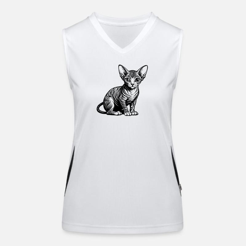 Chat Sphynx Débardeur respirant contrasté Femme