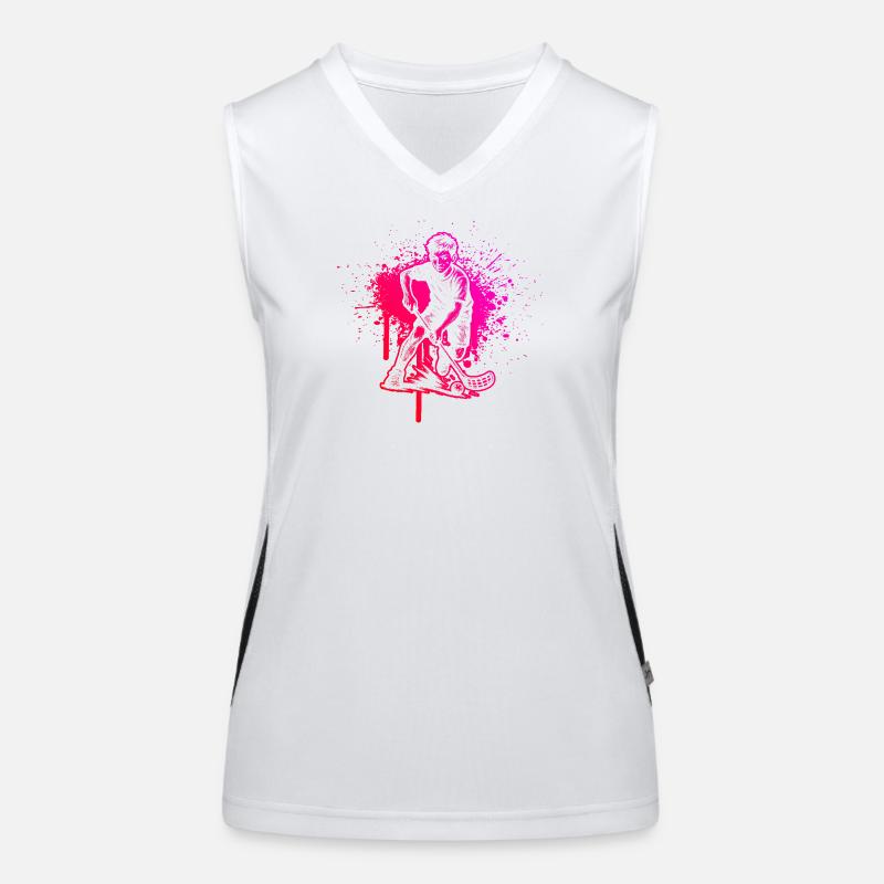 Déclaration directe de floorball Débardeur respirant contrasté Femme