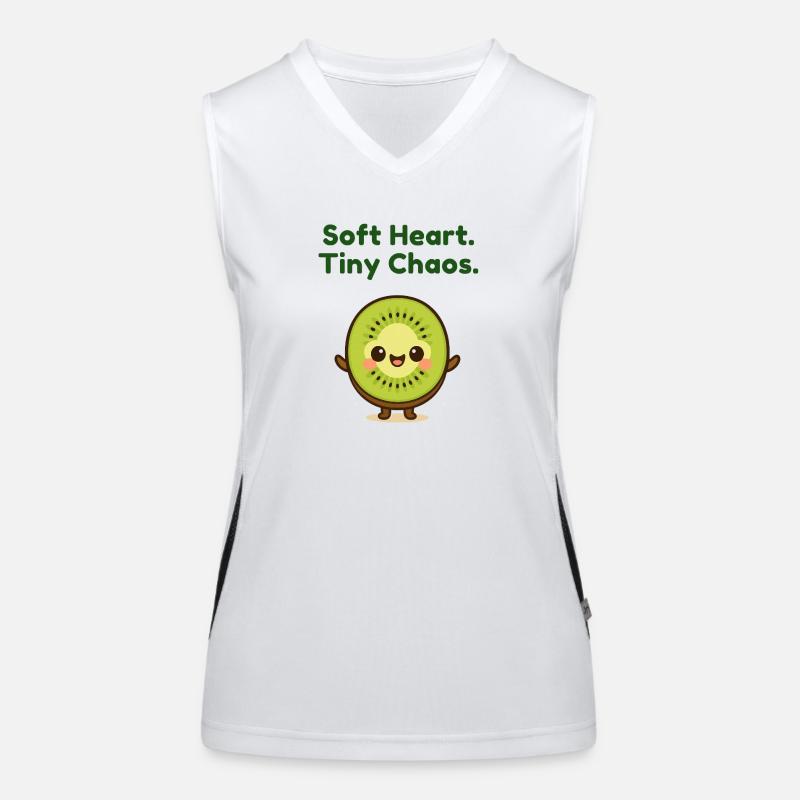 Softe Herz Tiny Chaos Kiwi Funktionelles Kontrast-Tank Top für Frauen