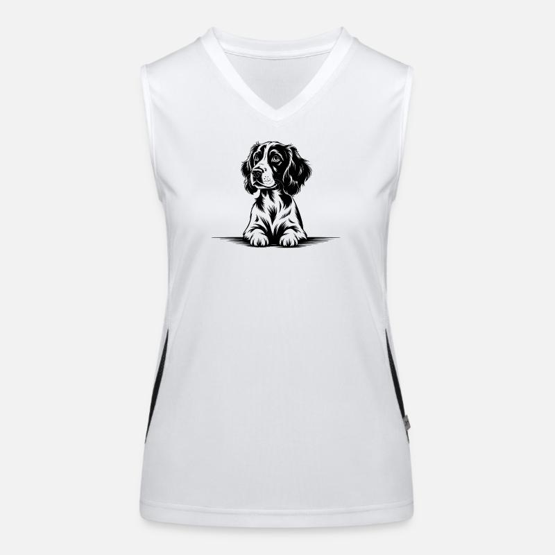 Cocker Spaniel Women's Functional Contrast Tank Top