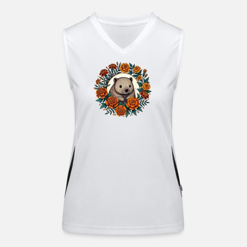 Otter Bloom Circle Funktionelles Kontrast-Tank Top für Frauen
