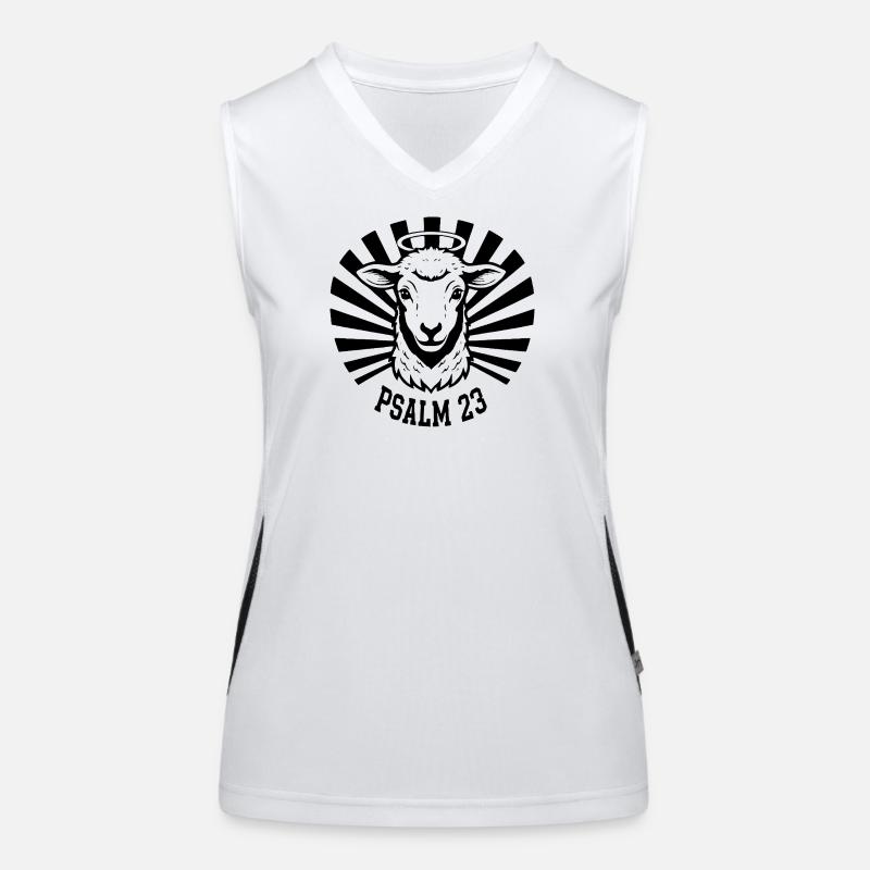 Psalm23-Lamb Women's Functional Contrast Tank Top