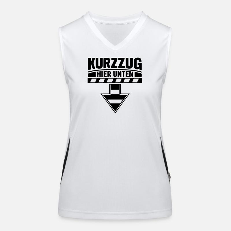 short train subway s train funny funny dick joke Women's Functional Contrast Tank Top