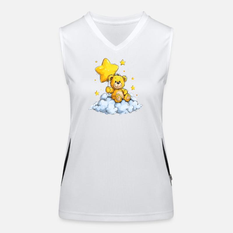Star Bear on Cloud – Cuddle Dream Women's Functional Contrast Tank Top