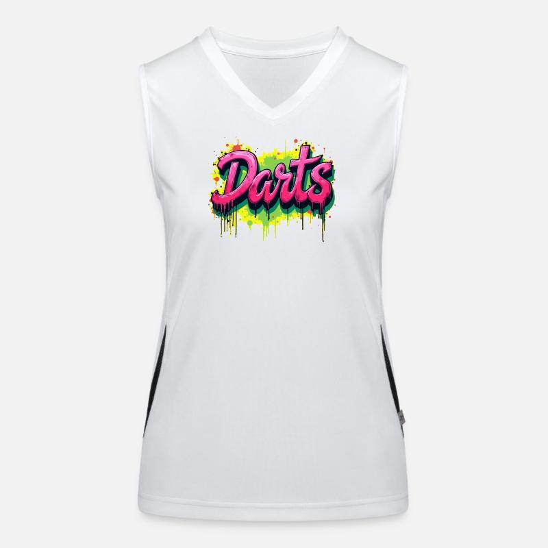 Fléchettes, fléchettes, graffitis Débardeur respirant contrasté Femme