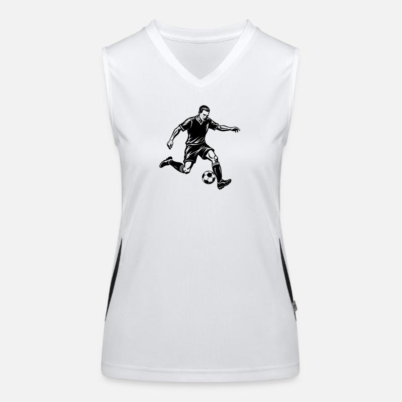 Fußballspieler Funktionelles Kontrast-Tank Top für Frauen