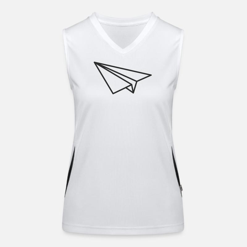 Papierflieger Funktionelles Kontrast-Tank Top für Frauen