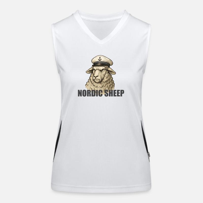 Nordic sheep captain Women's Functional Contrast Tank Top