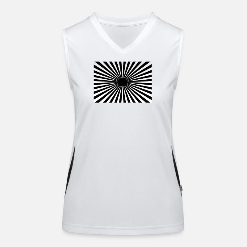 Hypnotic Centered Radial Rays Women's Functional Contrast Tank Top