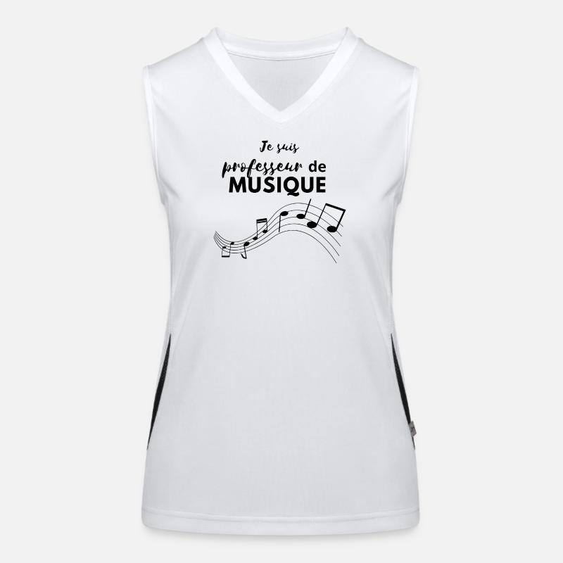Ich bin Musiklehrerin Funktionelles Kontrast-Tank Top für Frauen