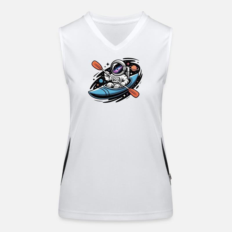 Astronaut Kayak - Cool Alien Logo Women's Functional Contrast Tank Top