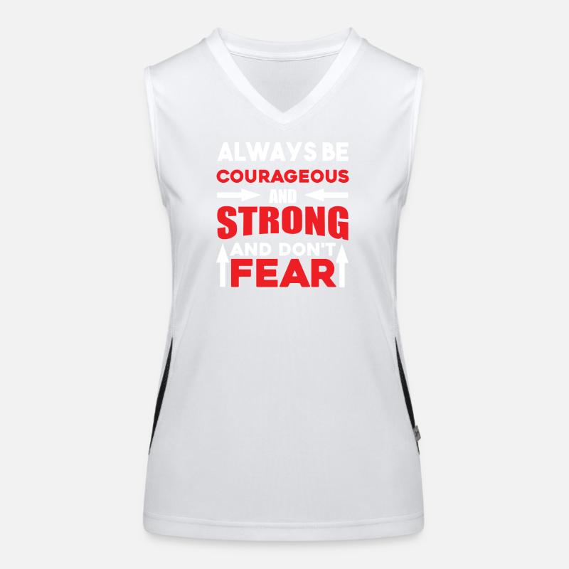 Always courageous strong Funktionelles Kontrast-Tank Top für Frauen