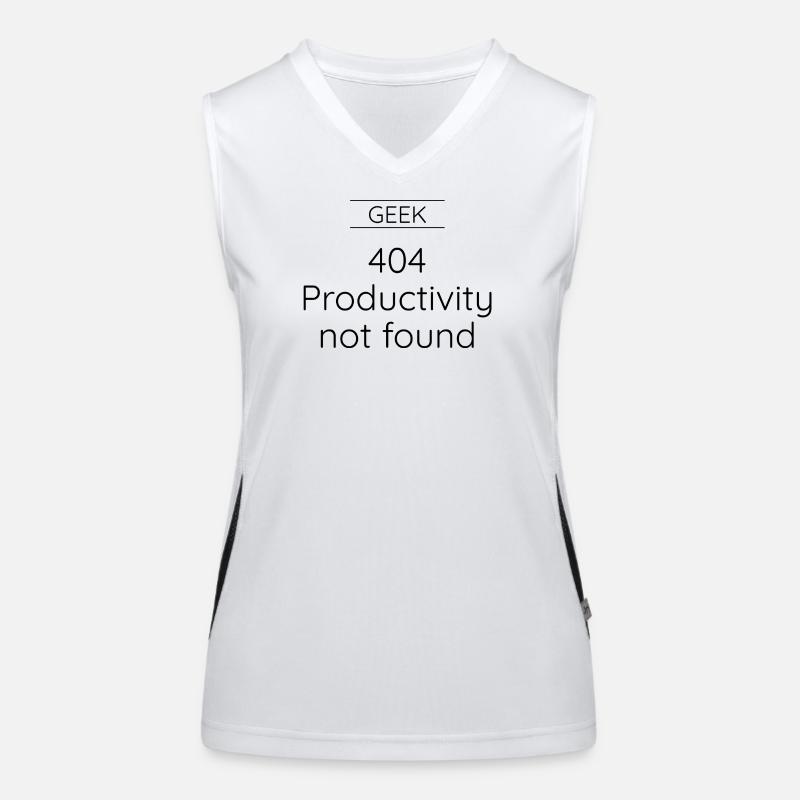 GEEK - Error 404: Productivity Not Found Women's Functional Contrast Tank Top