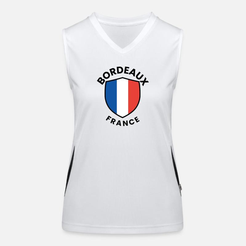 French Flag Shield Design Women's Functional Contrast Tank Top