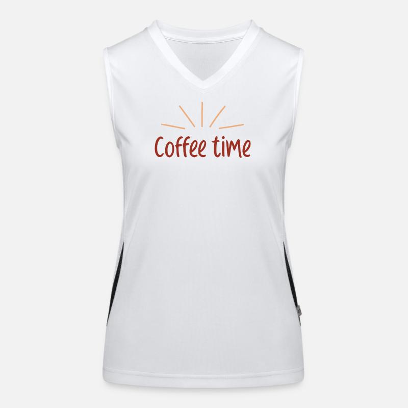 Retro Sunshine Time Kaffee Funktionelles Kontrast-Tank Top für Frauen