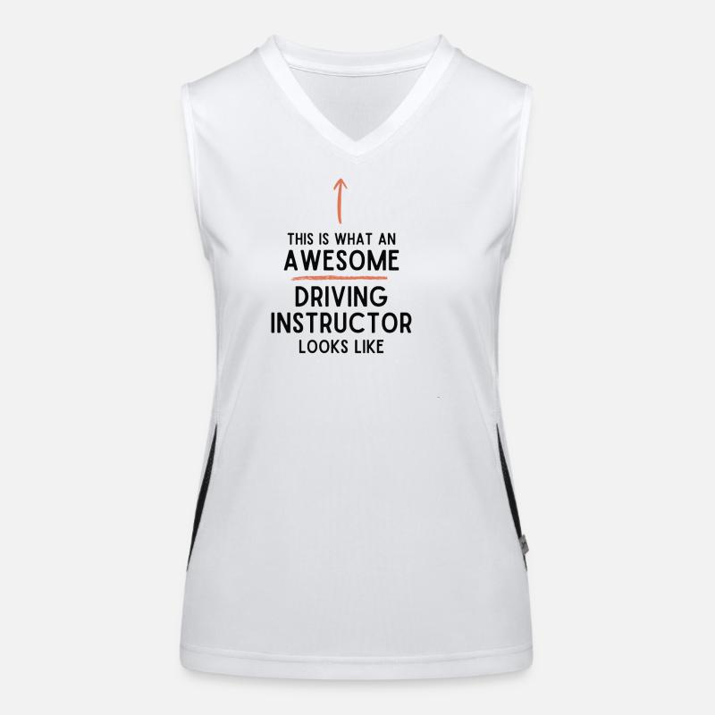Driving Instructor New Driver Driving School Women's Functional Contrast Tank Top