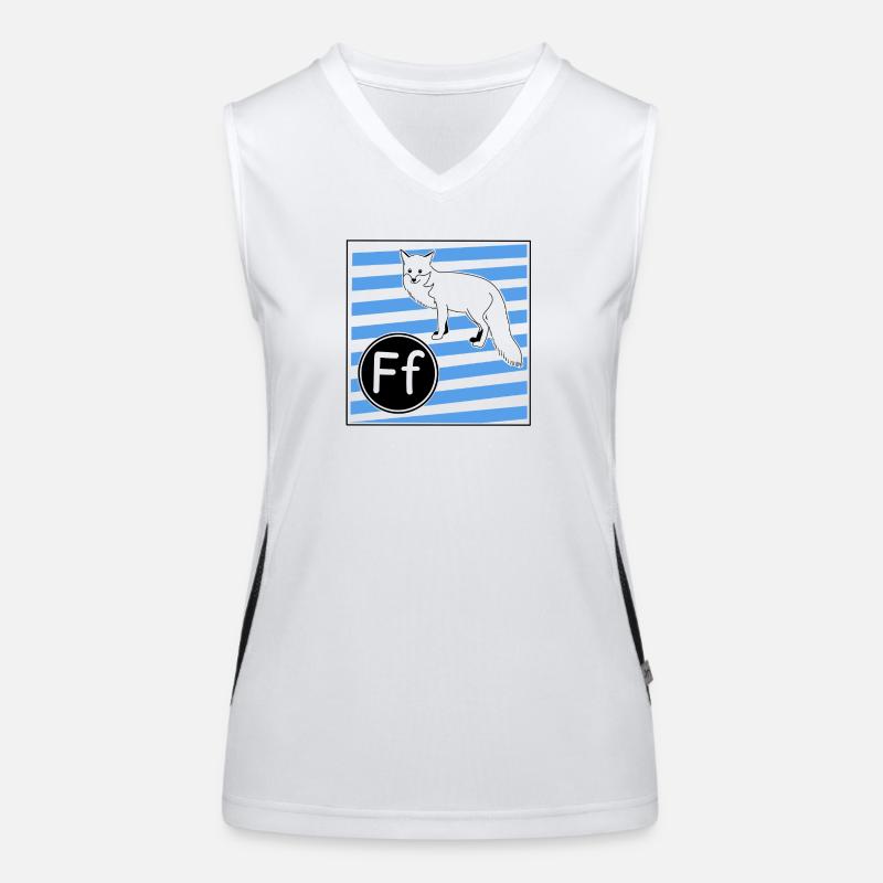 F for Fox (learning to read in primary school) Women's Functional Contrast Tank Top