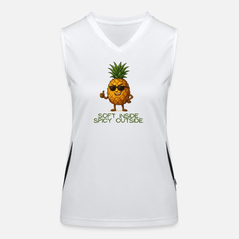 Ananas mit Stil Soft Inside Funktionelles Kontrast-Tank Top für Frauen