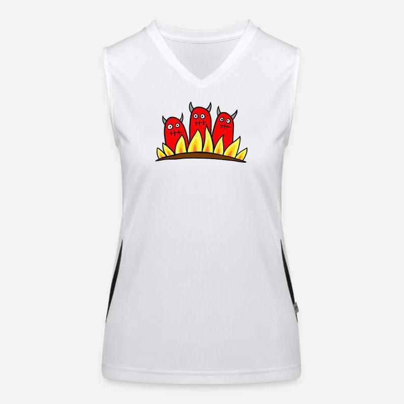 3 Teufel Funktionelles Kontrast-Tank Top für Frauen